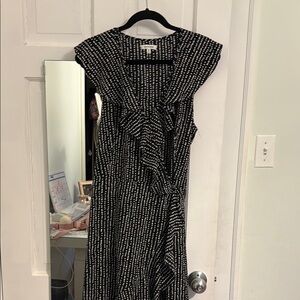 Max Studio Black and White  Women's Wrap Dress